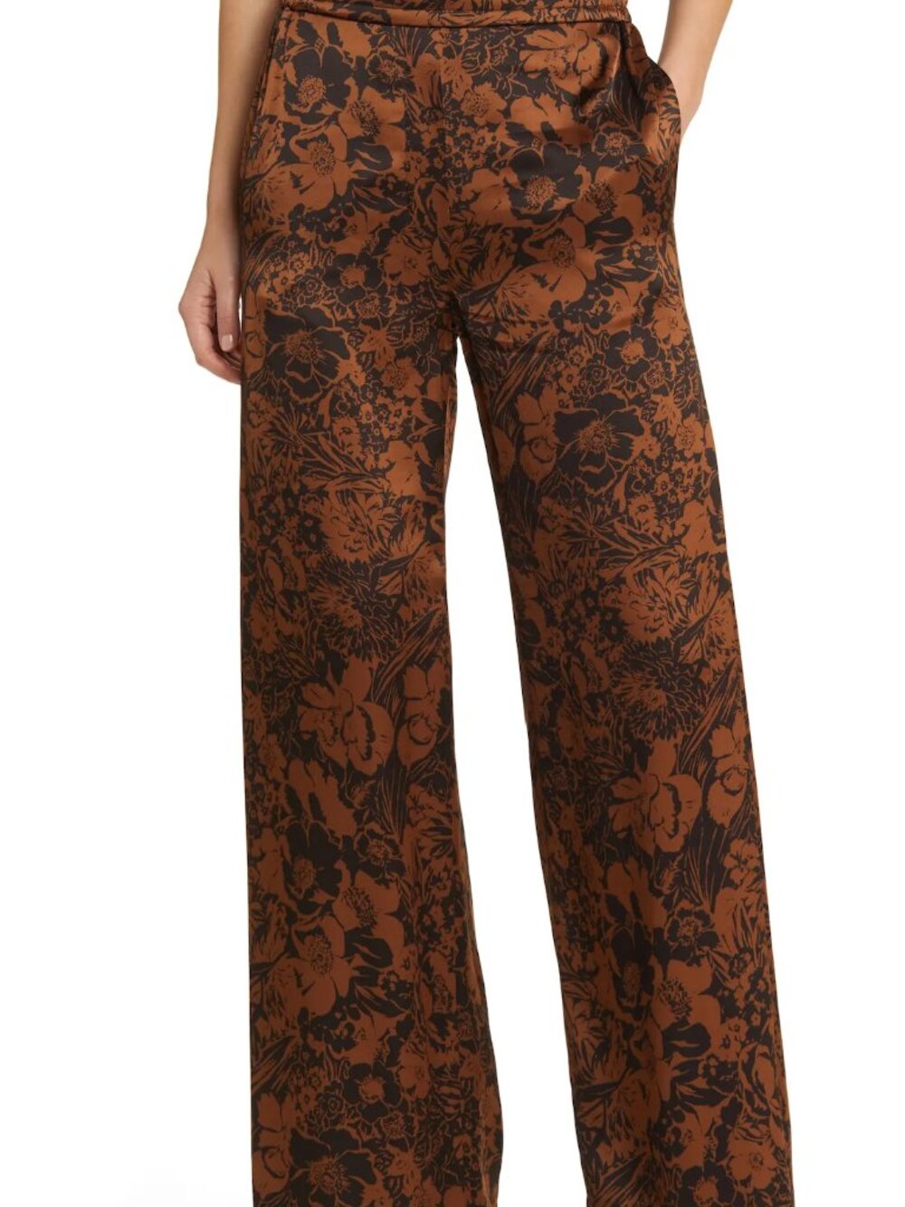 COS Floral Satin Wide Leg Pants - Size 2 - NWT - Picture 5 of 9